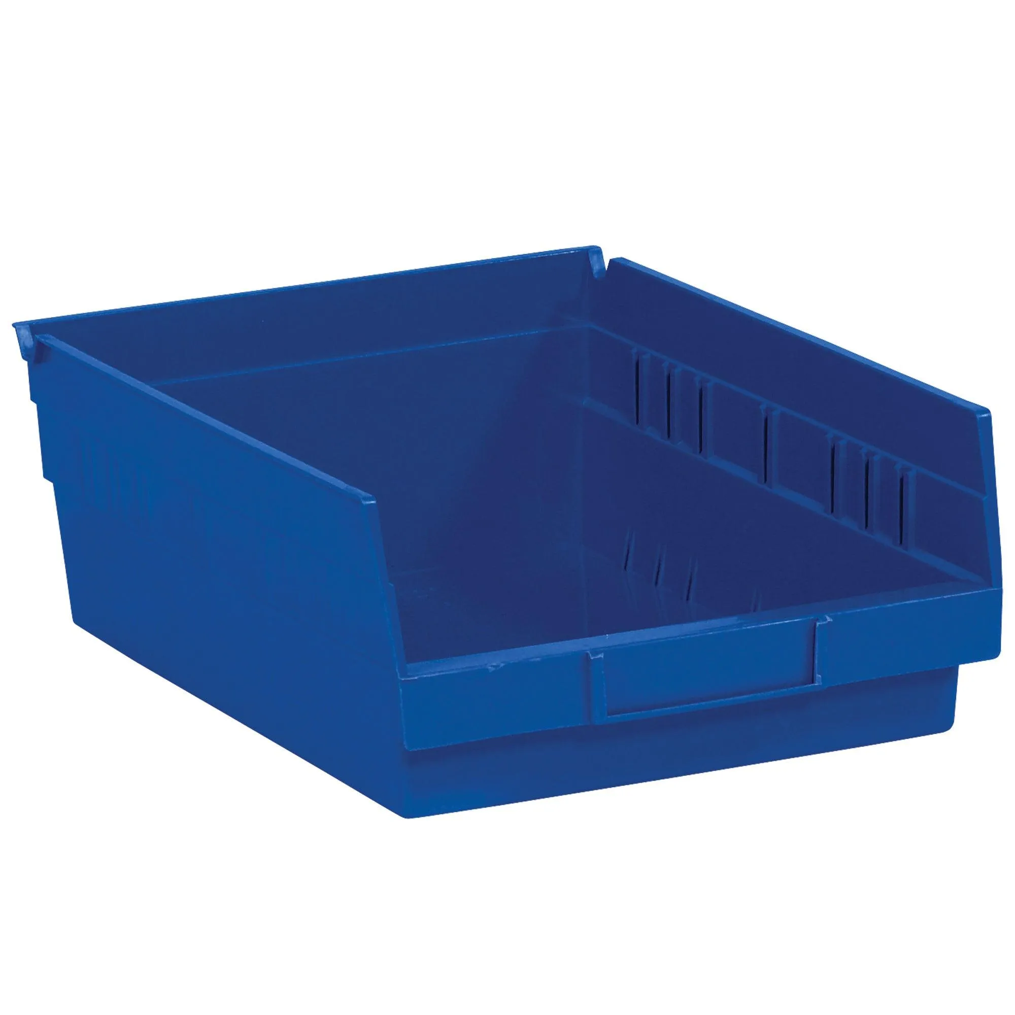 11 5/8 x 11 1/8 x 4" Blue Plastic Shelf Bin Boxes