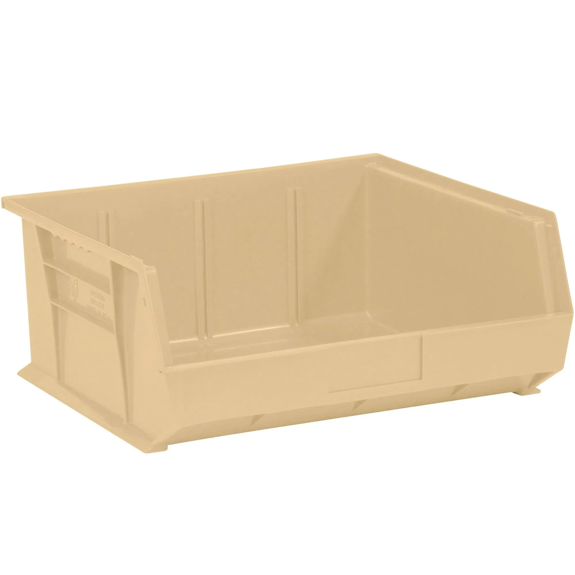 14 3/4 x 16 1/2 x 7" Ivory Plastic Stack & Hang Bin Boxes