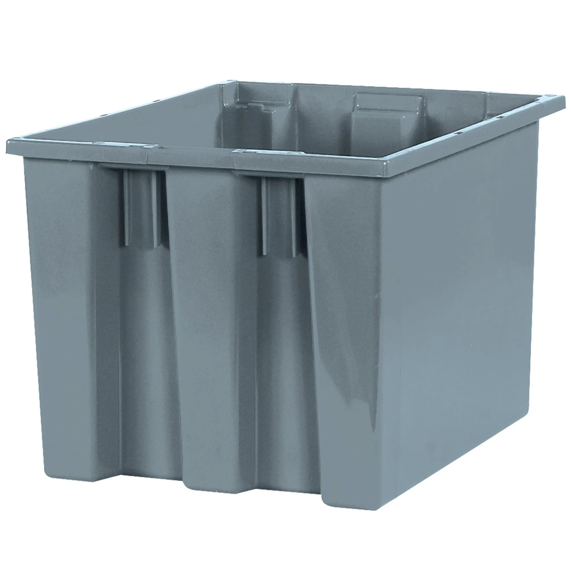 17 x 14 1/2 x 12 7/8" Gray Stack & Nest Containers