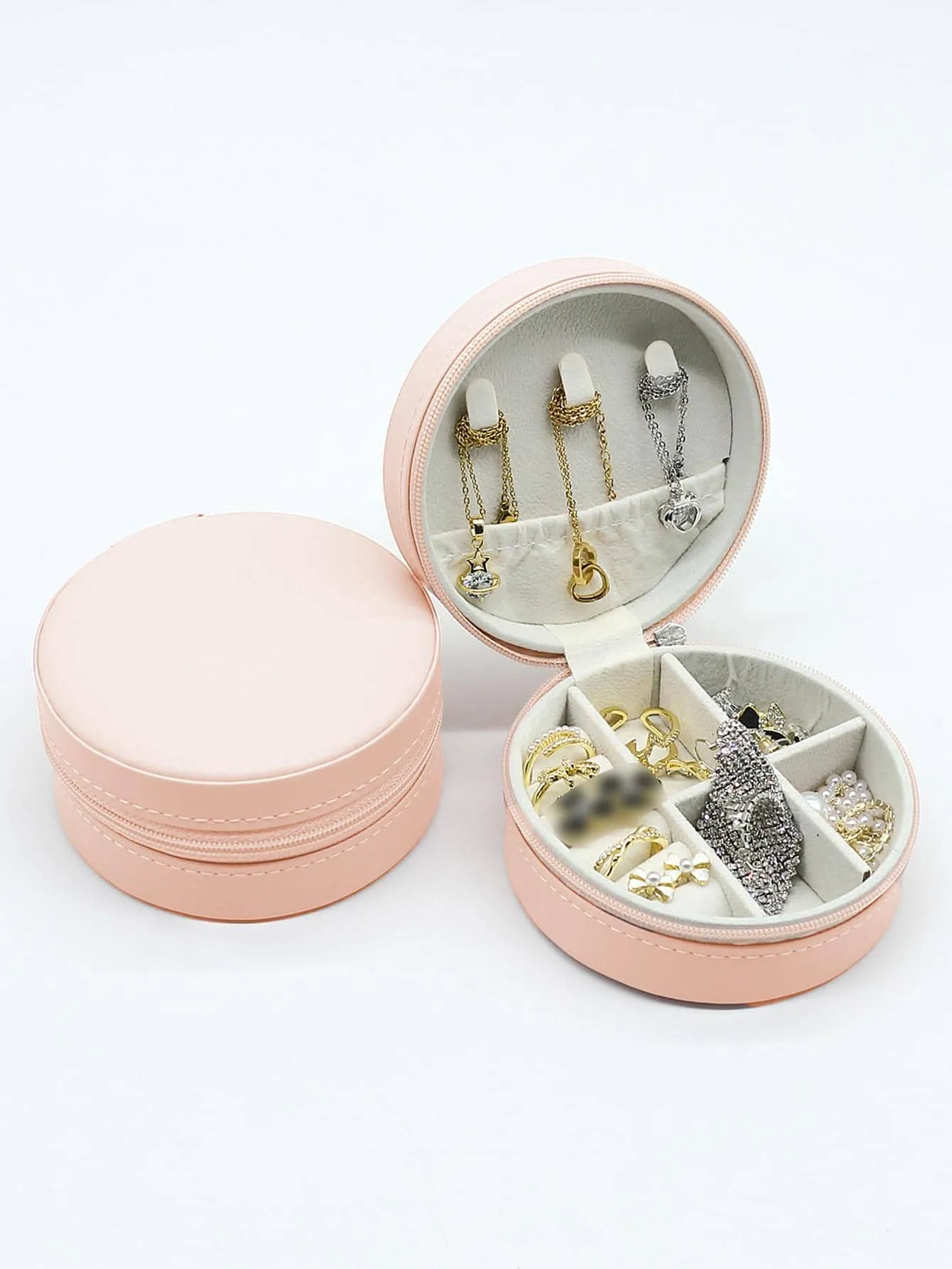 1pc Portable Travel Earrings Storage Box,Mini Ring Storage Case,Necklace Storage Box