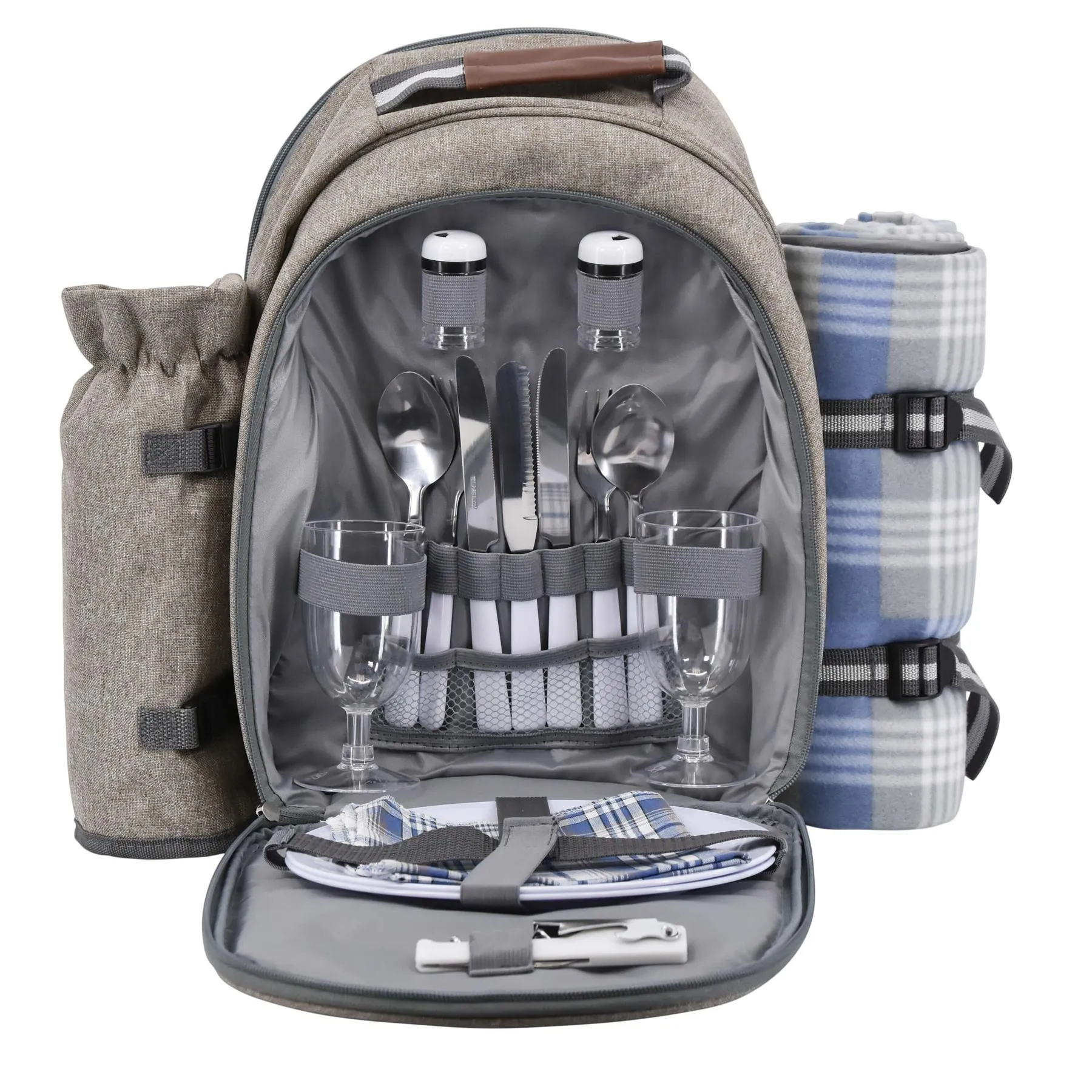 2 Person Picnic Cooler Backpack with Blanket