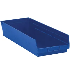 23 5/8 x 8 3/8 x 4" Blue Plastic Shelf Bin Boxes