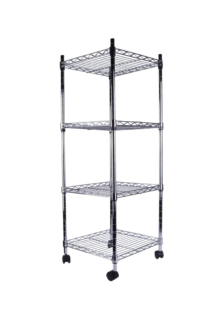 4-Tier Wire Chrome Shelves