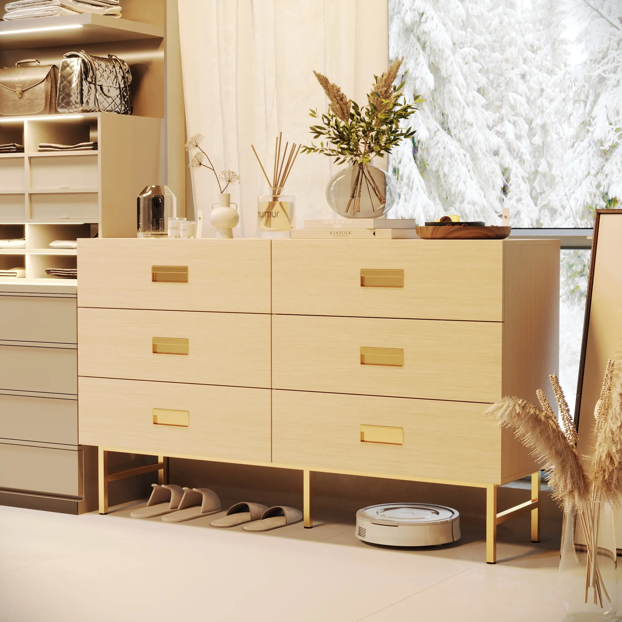 6-Drawer Dresser With Modern Design