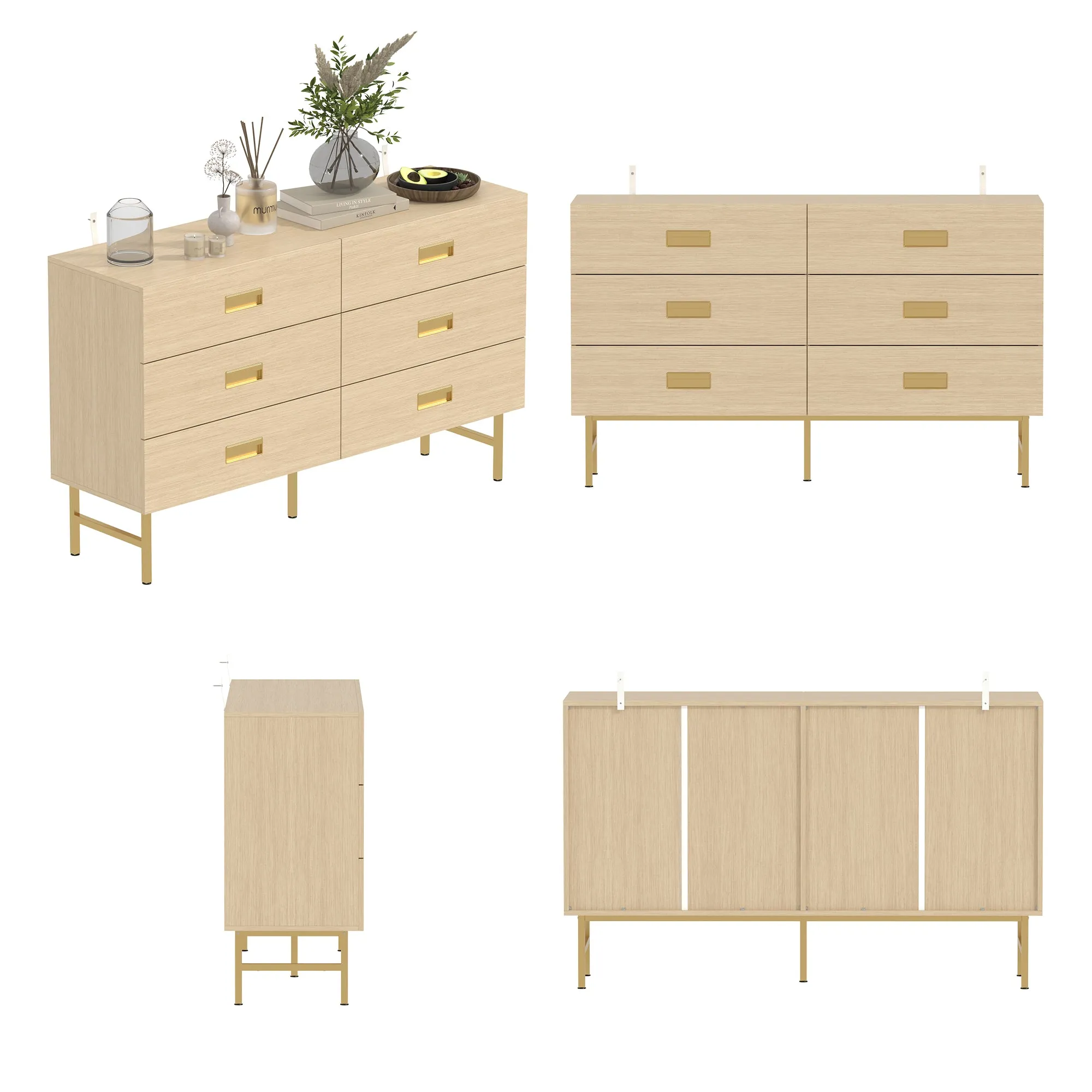 6-Drawer Dresser With Modern Design