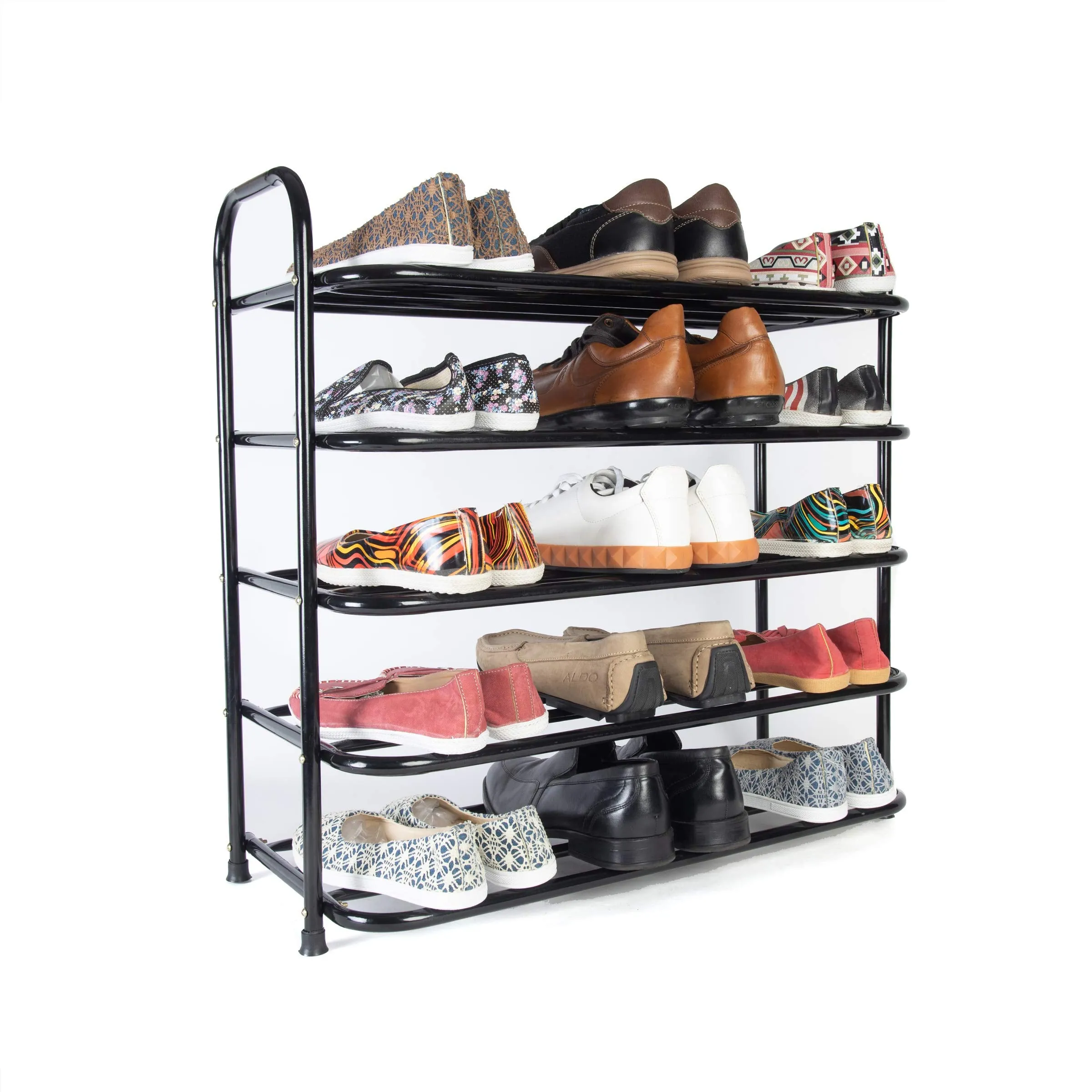 Amazon Brand – Umi Multi-Purpose Shoe Rack - (5 Tier, Black)(Metal)