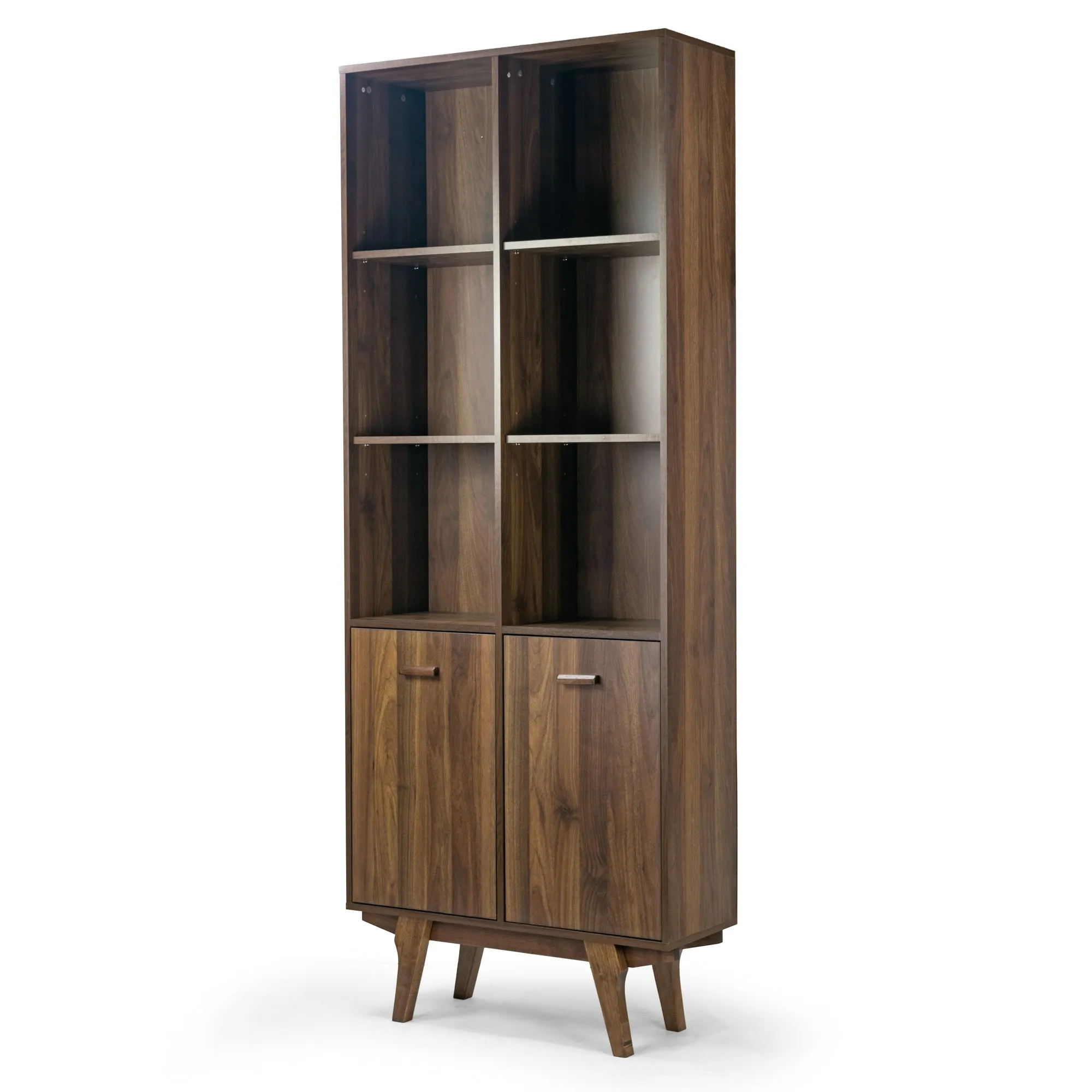 Ansel Bookcase Display Shelf with Storage Cabinet