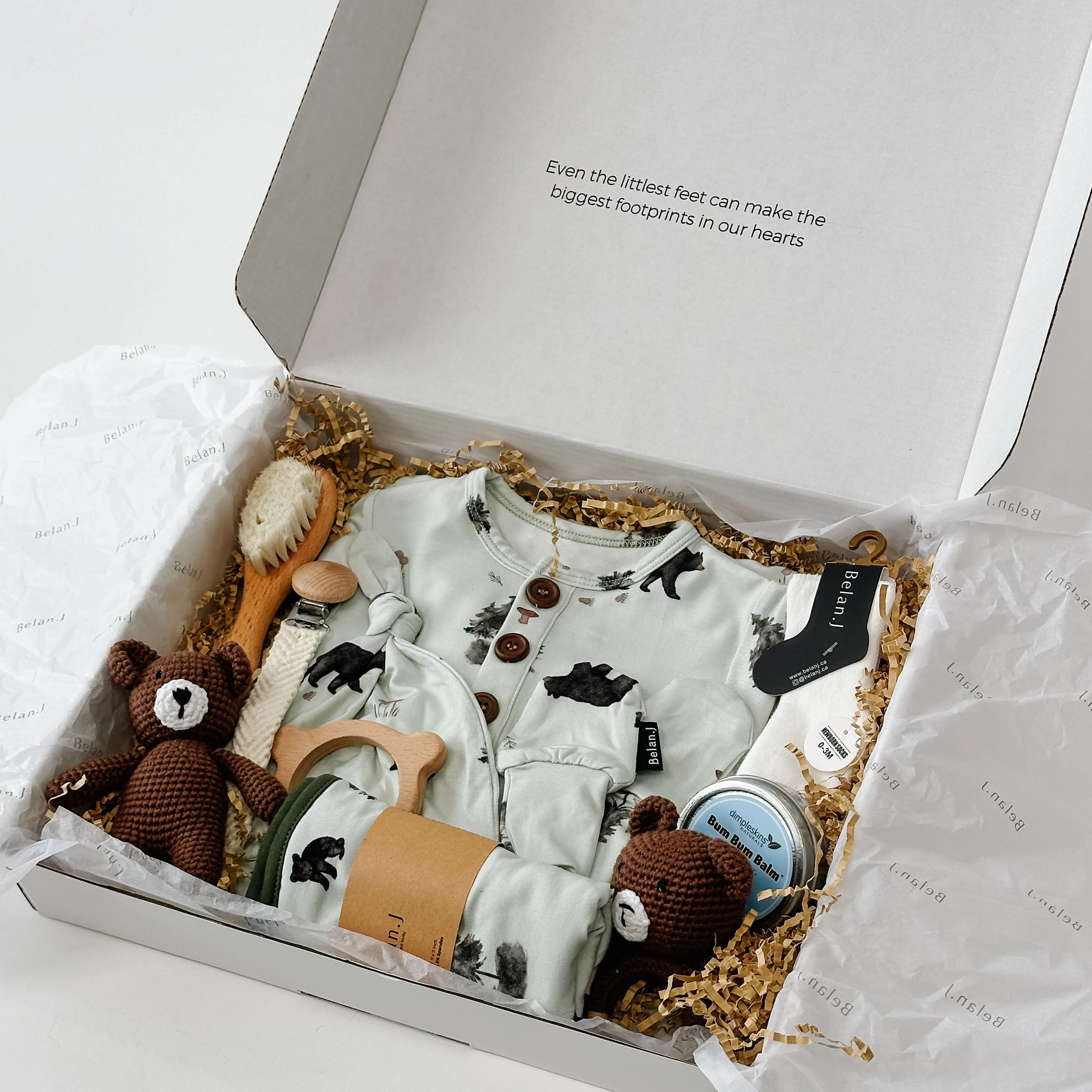 Belan.J  Welcome Baby Gift Box - Black Bears