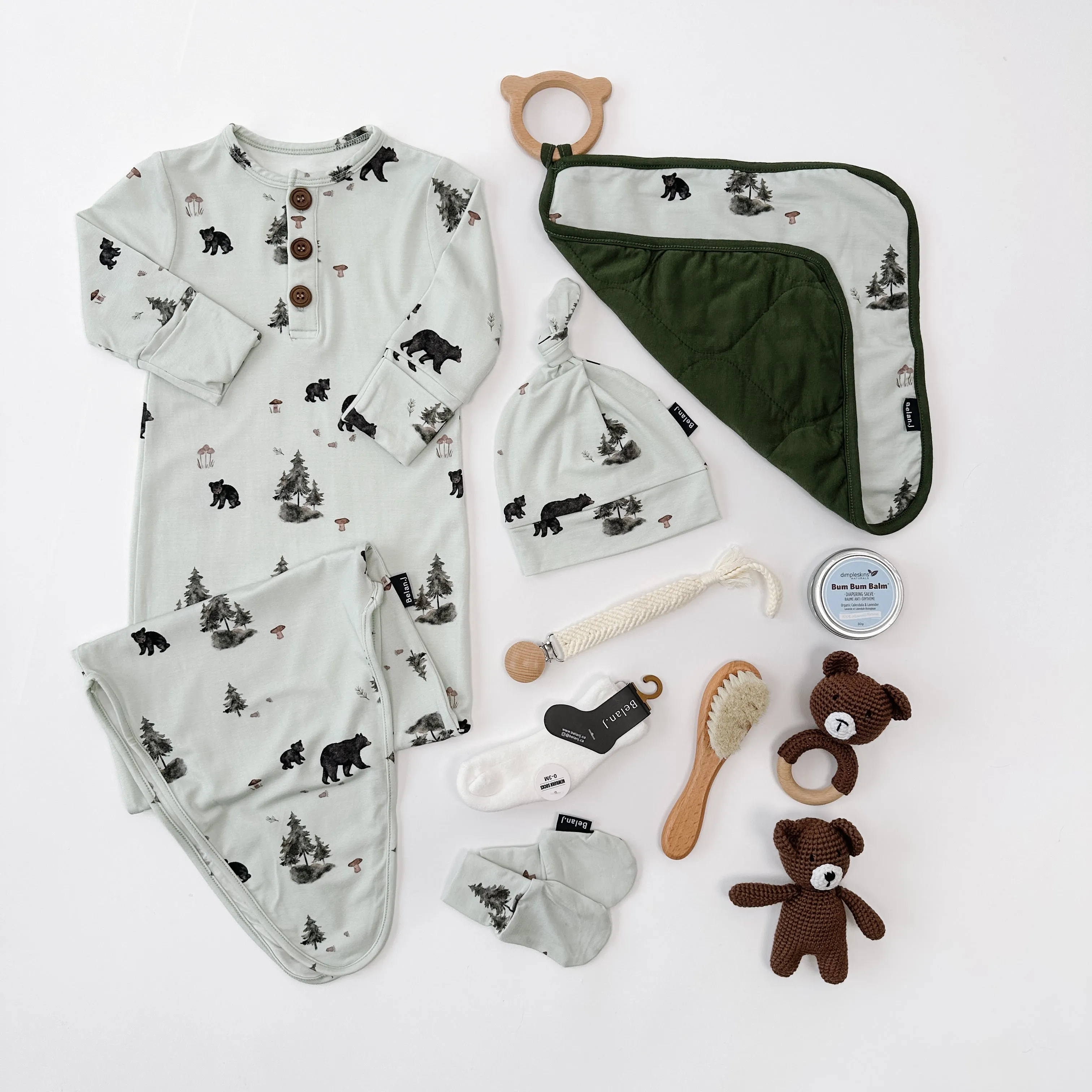 Belan.J  Welcome Baby Gift Box - Black Bears