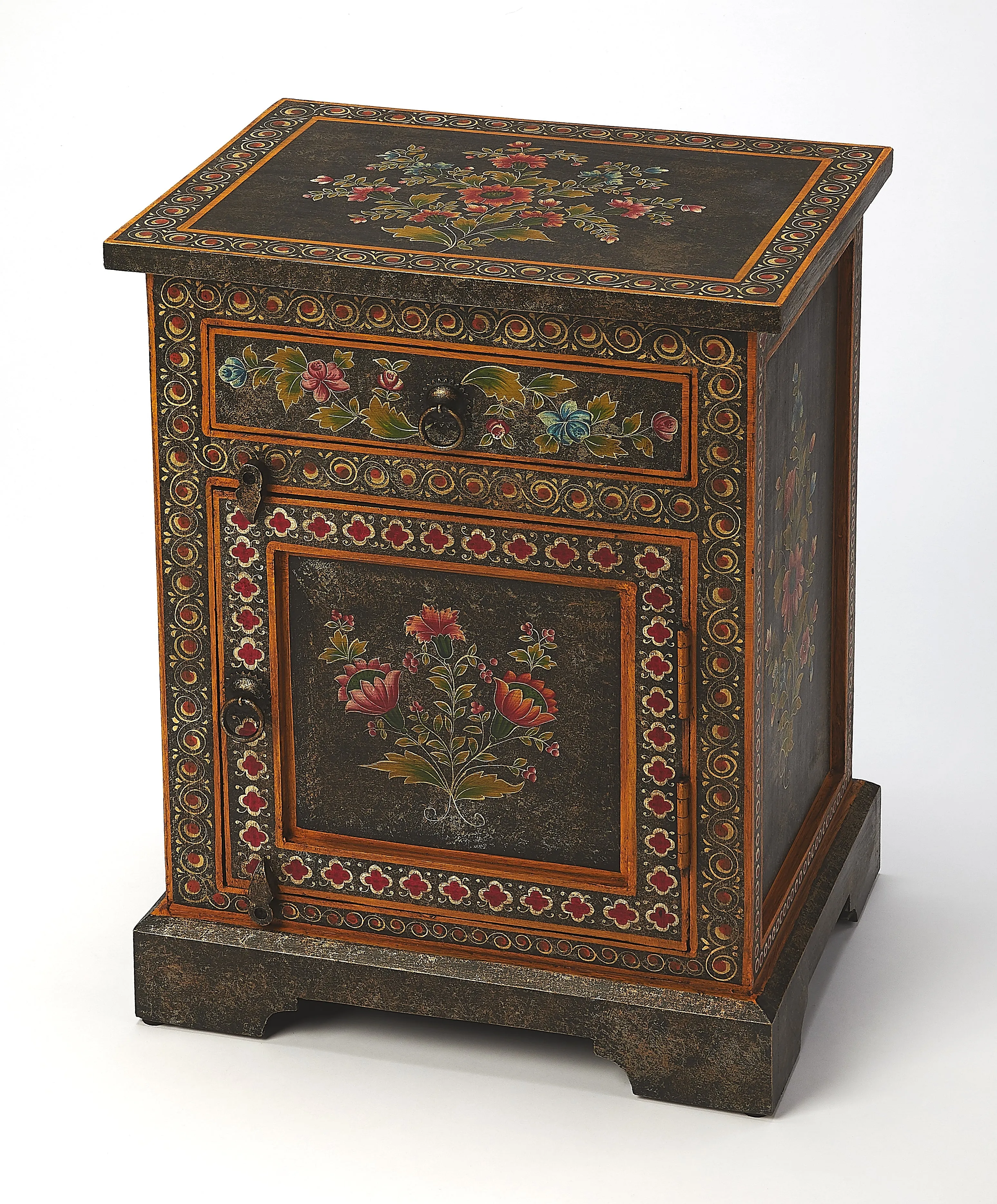 Bihar Hand Painted Chest in Multi-Color  5365290