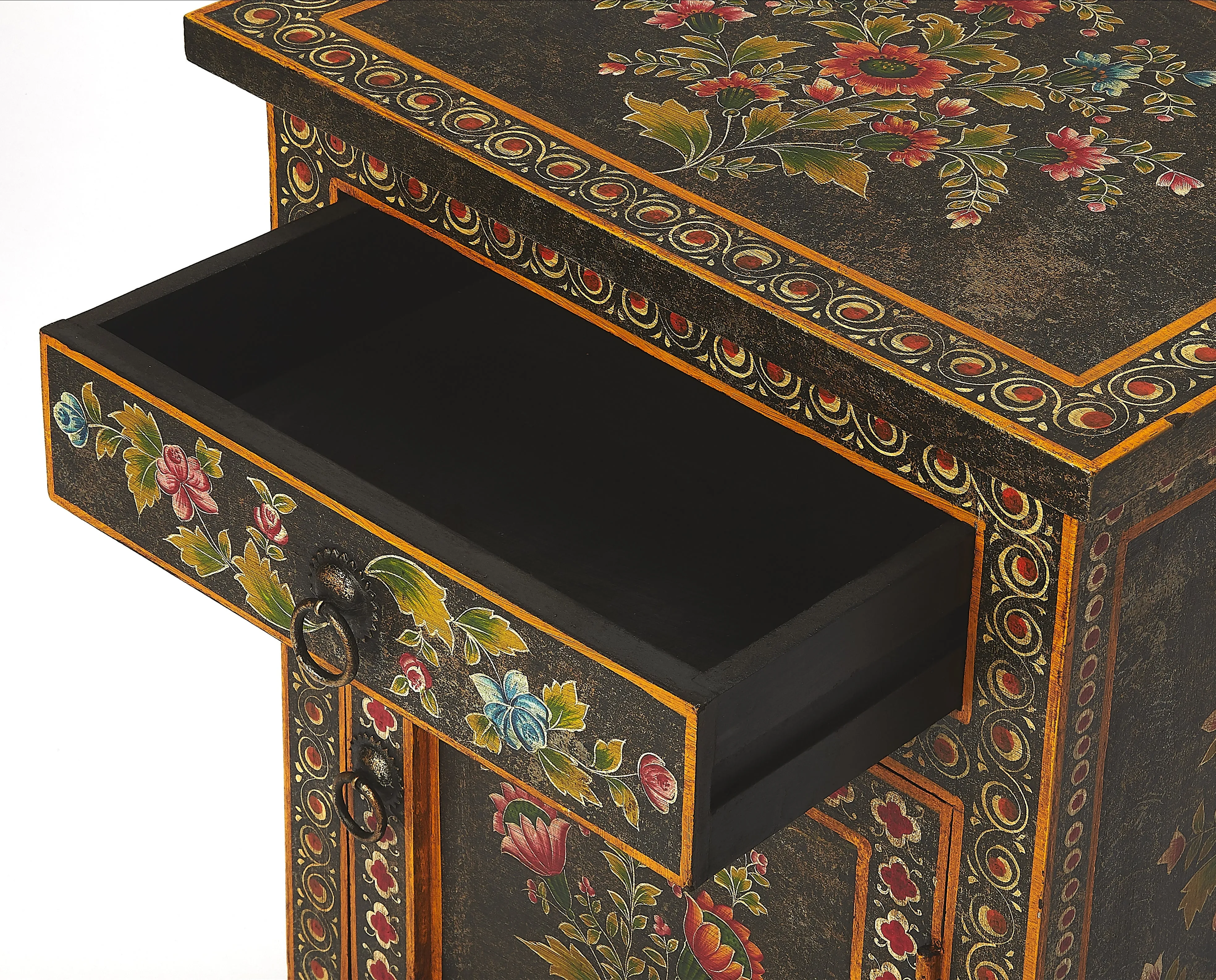 Bihar Hand Painted Chest in Multi-Color  5365290