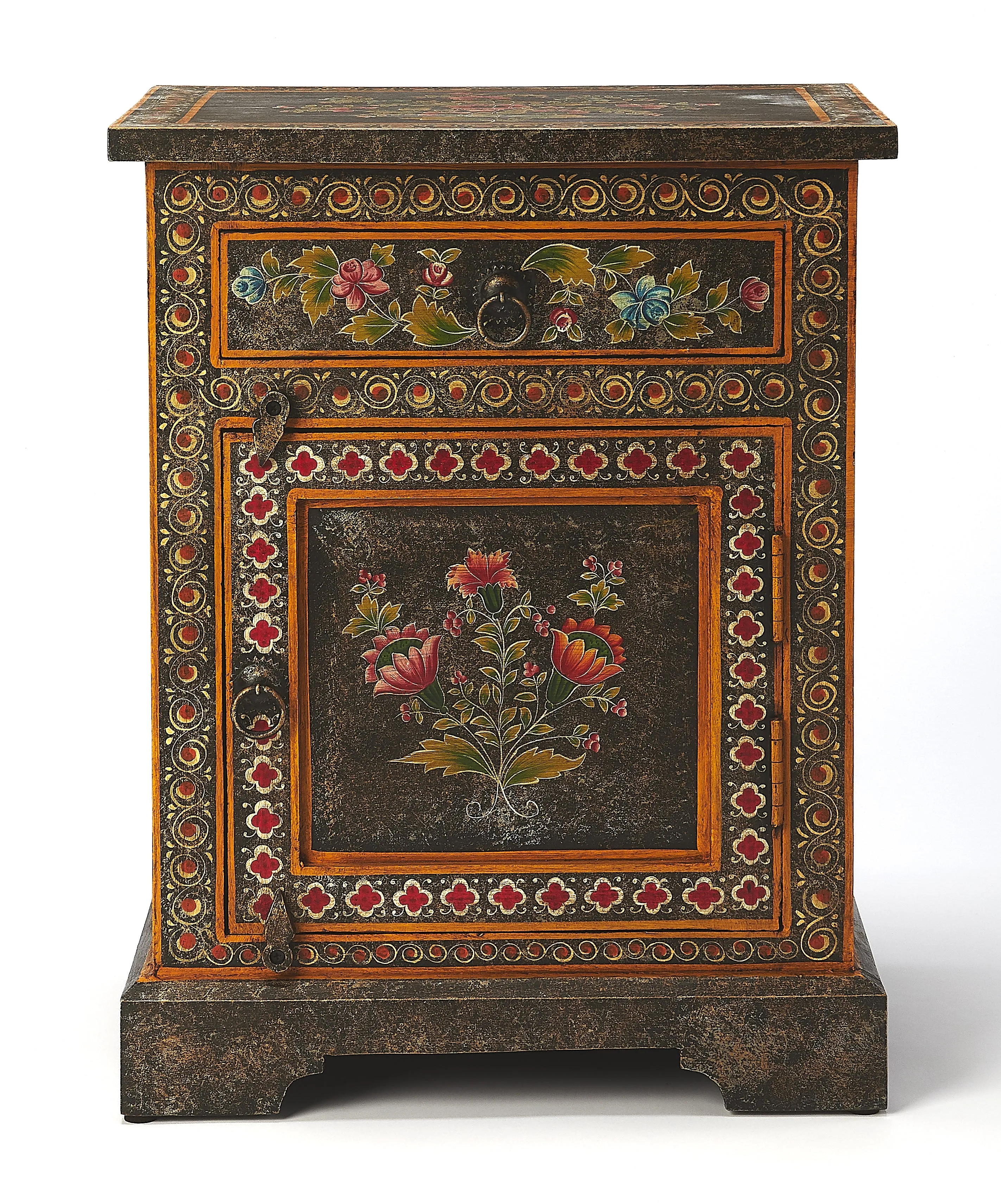 Bihar Hand Painted Chest in Multi-Color  5365290