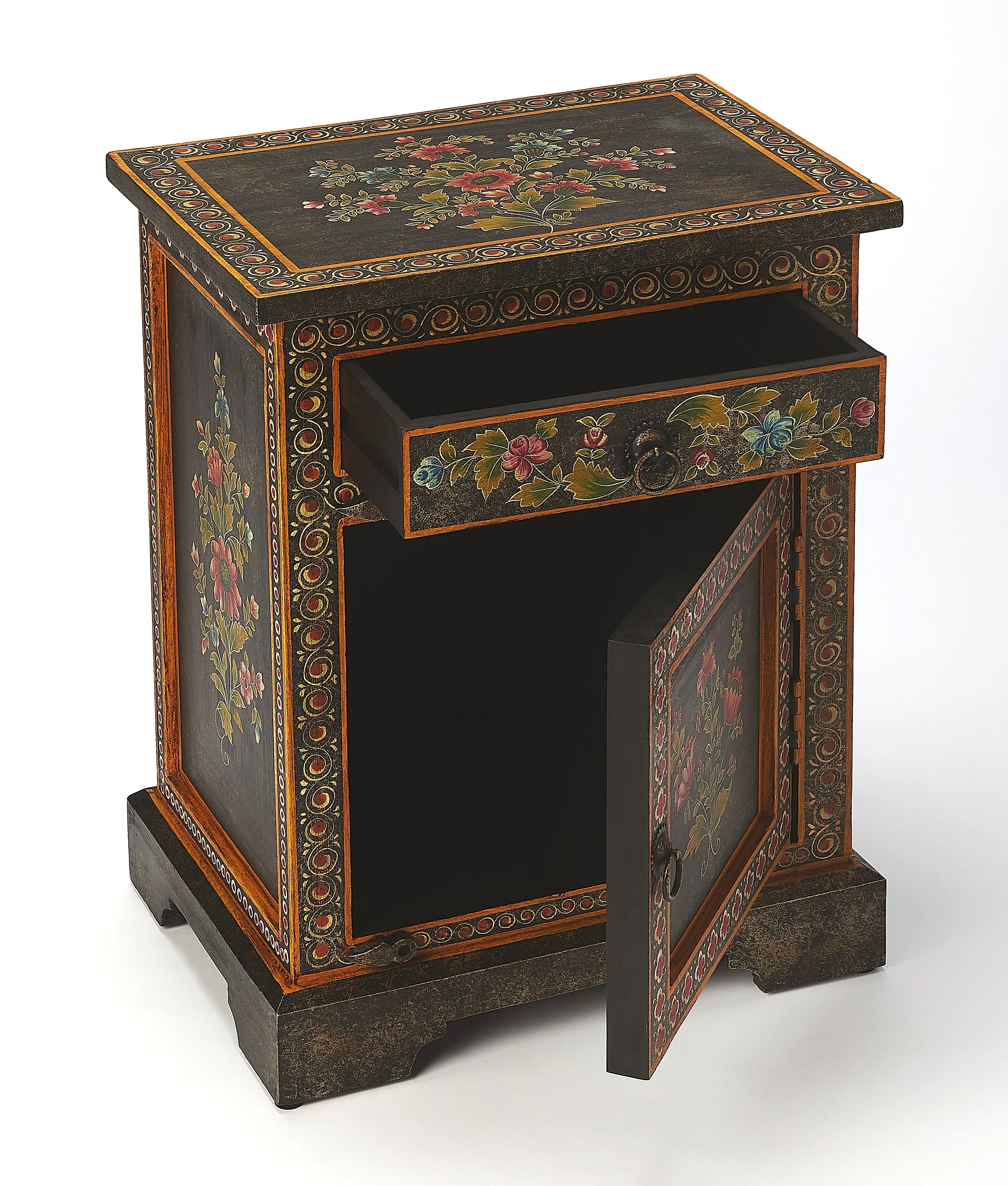 Bihar Hand Painted Chest in Multi-Color  5365290