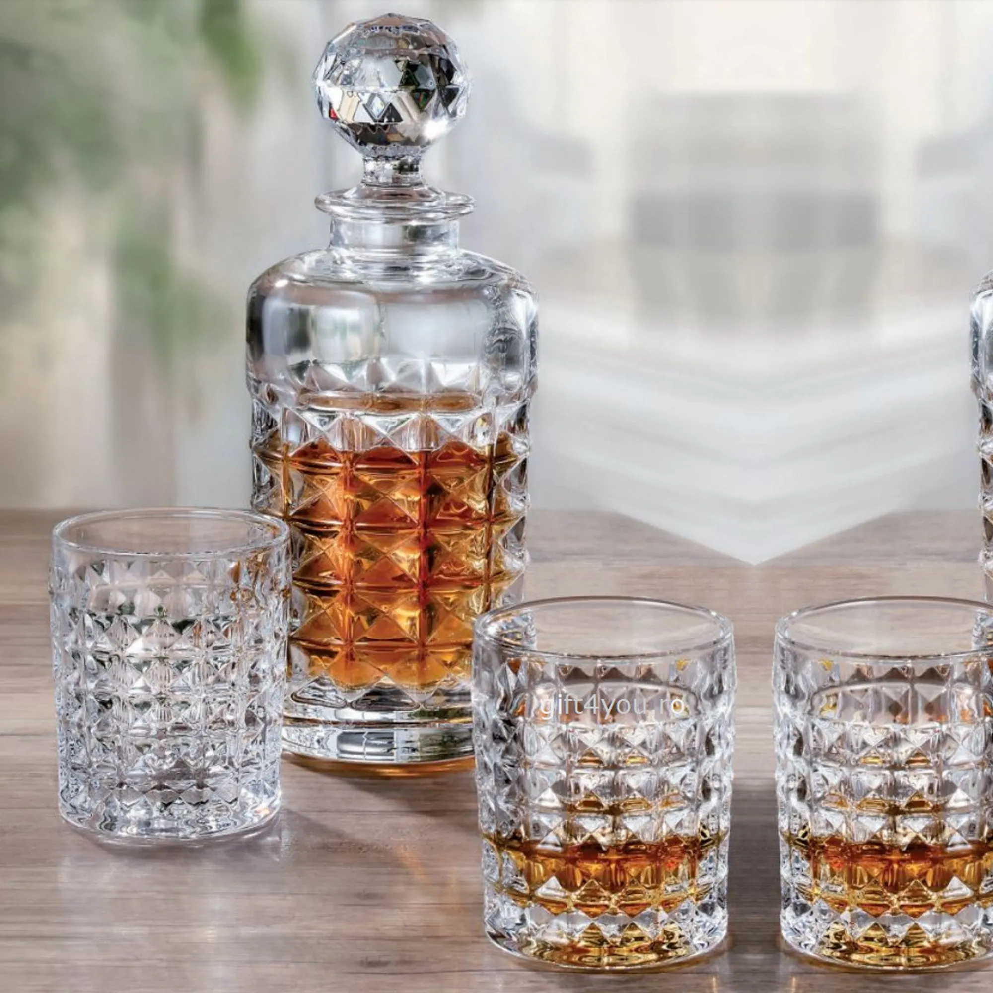 Bohemia 500ml Diamond Decanter Clear