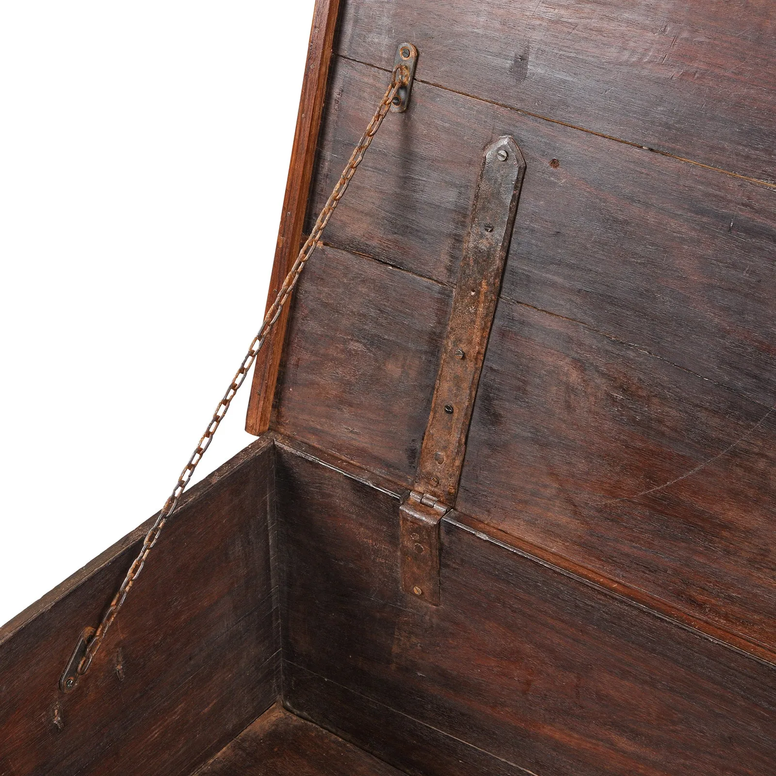 Brass Bound Rosewood Chest From Kutch - 18th Century