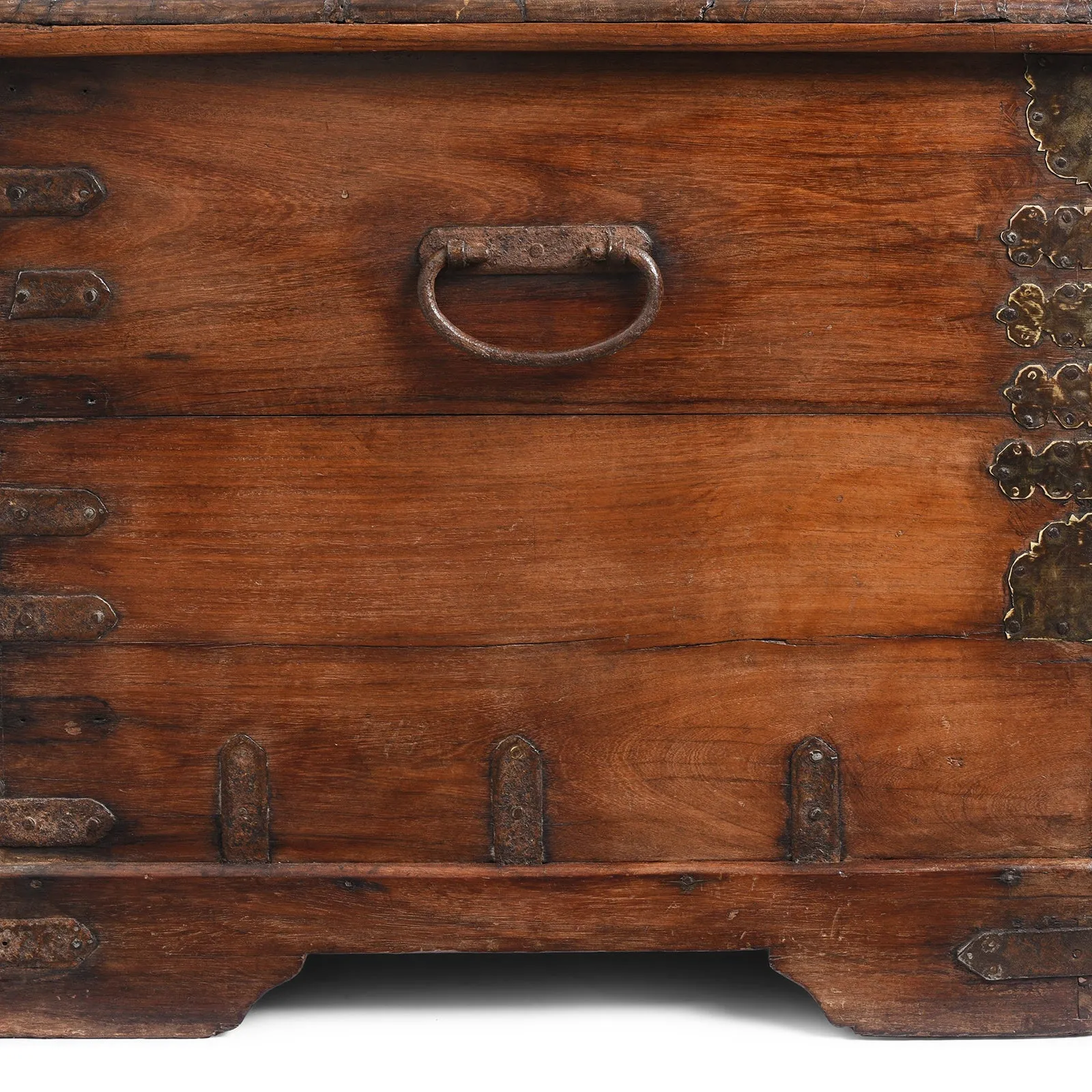 Brass Bound Rosewood Chest From Kutch - 18th Century