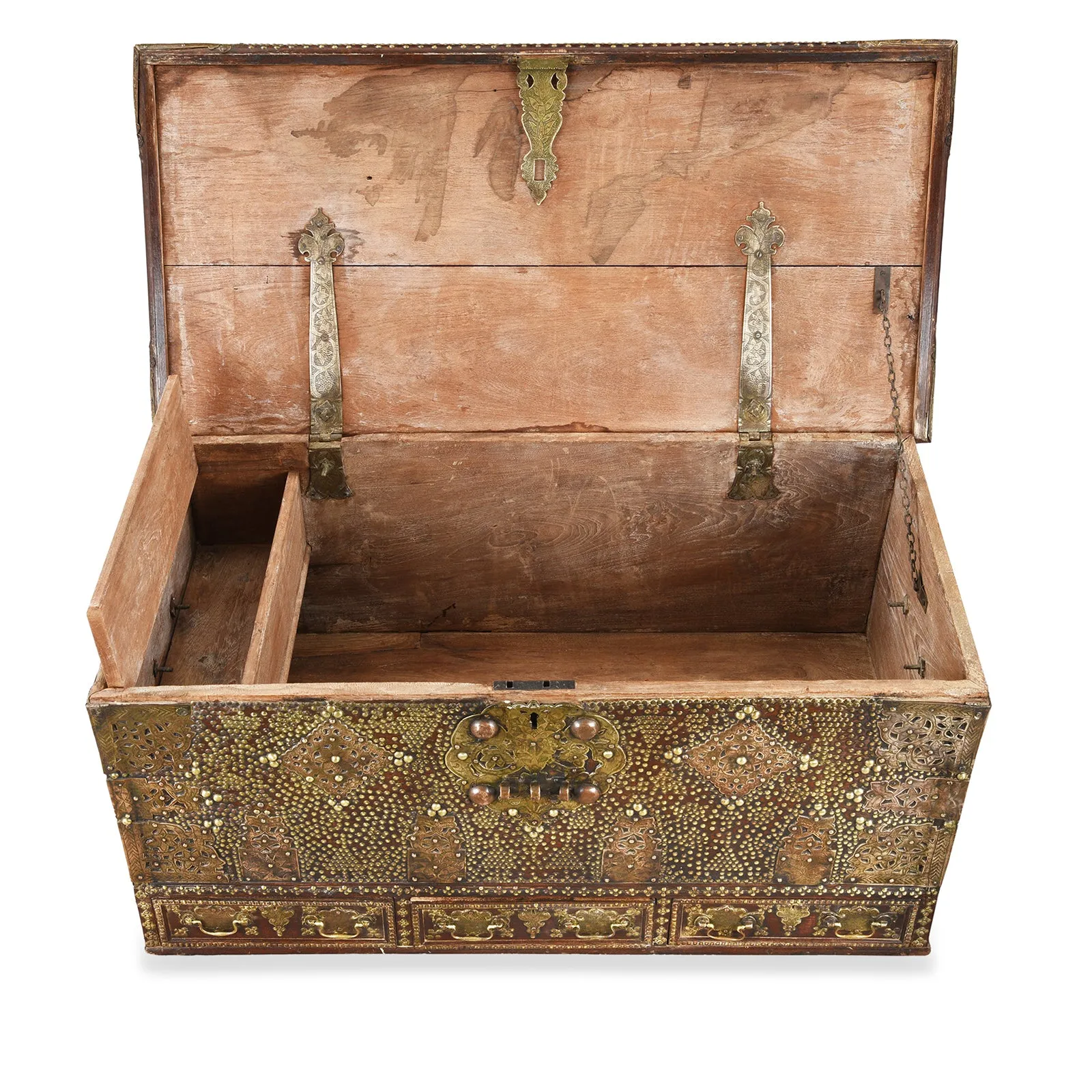 Brass Studded Zanzibar Chest From Surat  - Early 19th Century