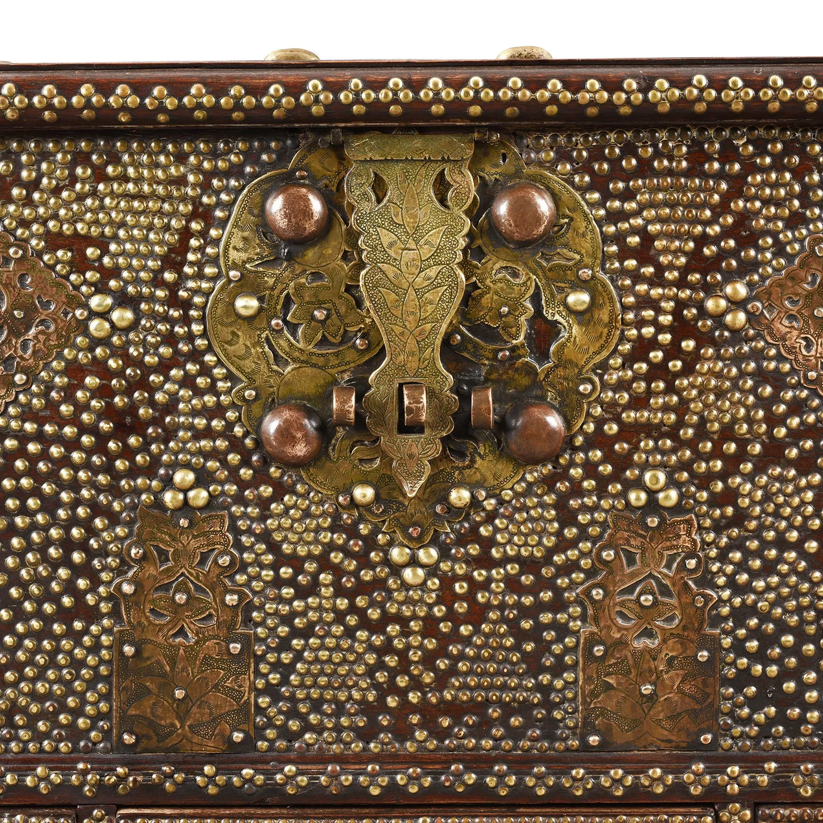 Brass Studded Zanzibar Chest From Surat  - Early 19th Century