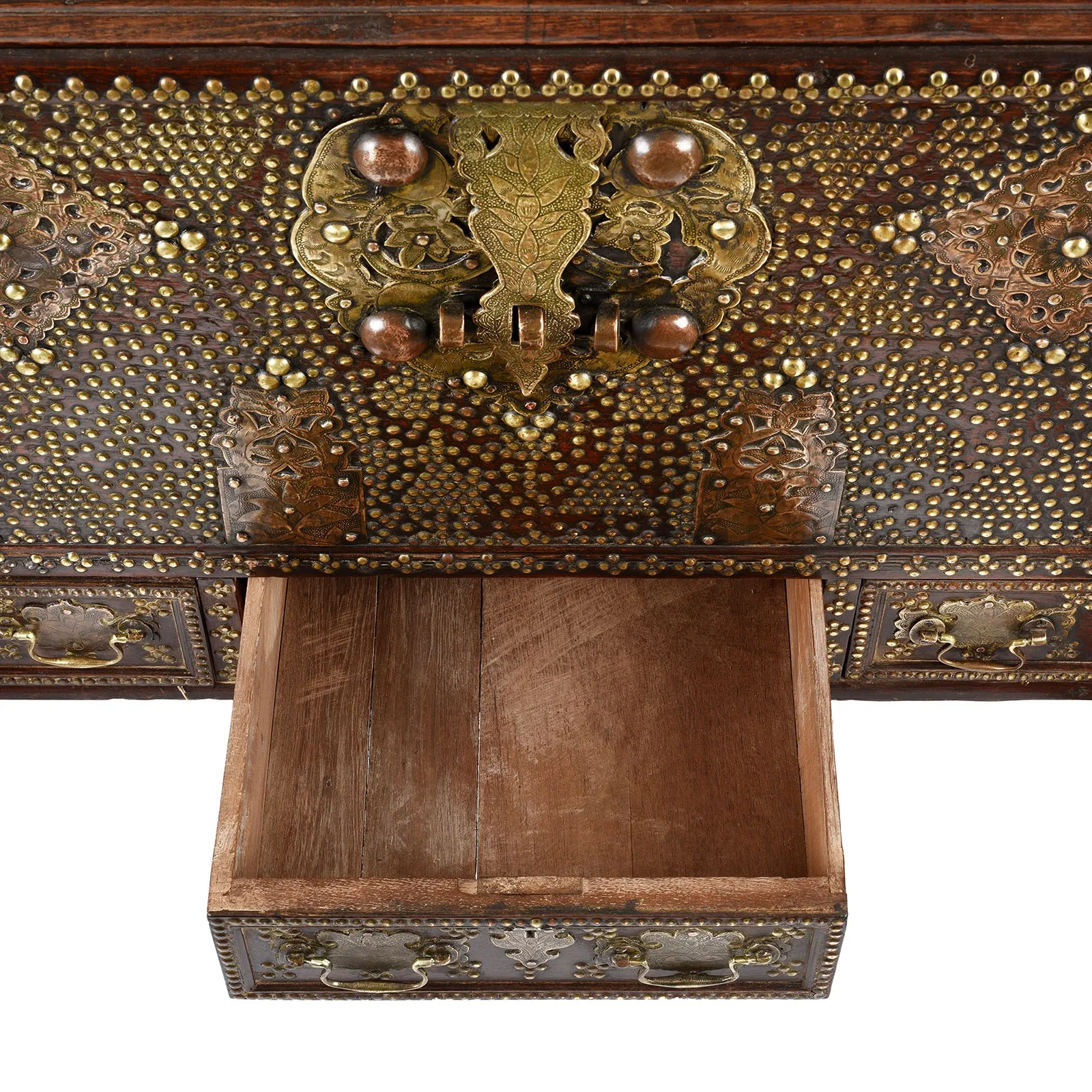 Brass Studded Zanzibar Chest From Surat  - Early 19th Century