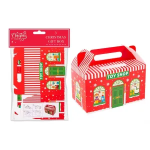 Christmas Toy Shop Treat Boxes - 3 Pkt