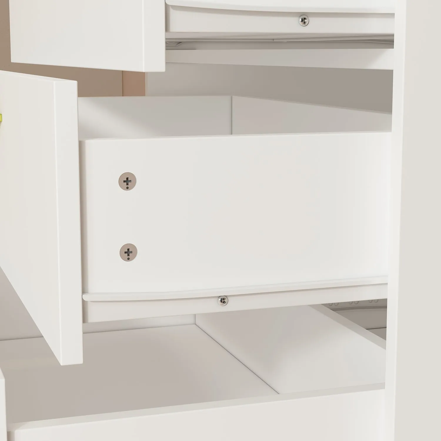 Contemporary Chest Cabinet Versatile Dresser with 5 Large Storage Space Drawers