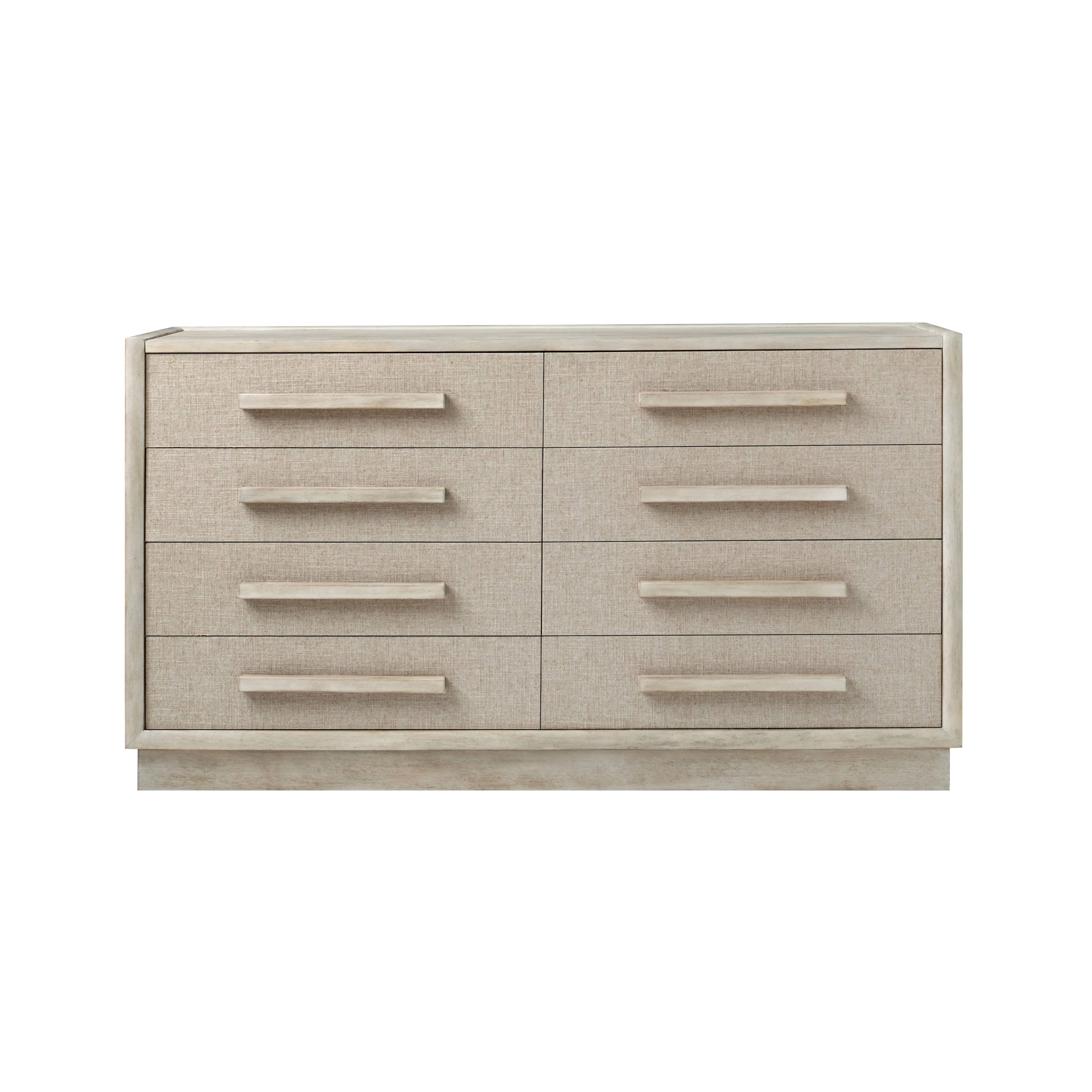 COTIERE Linen Wood 8 Drawers Dresser