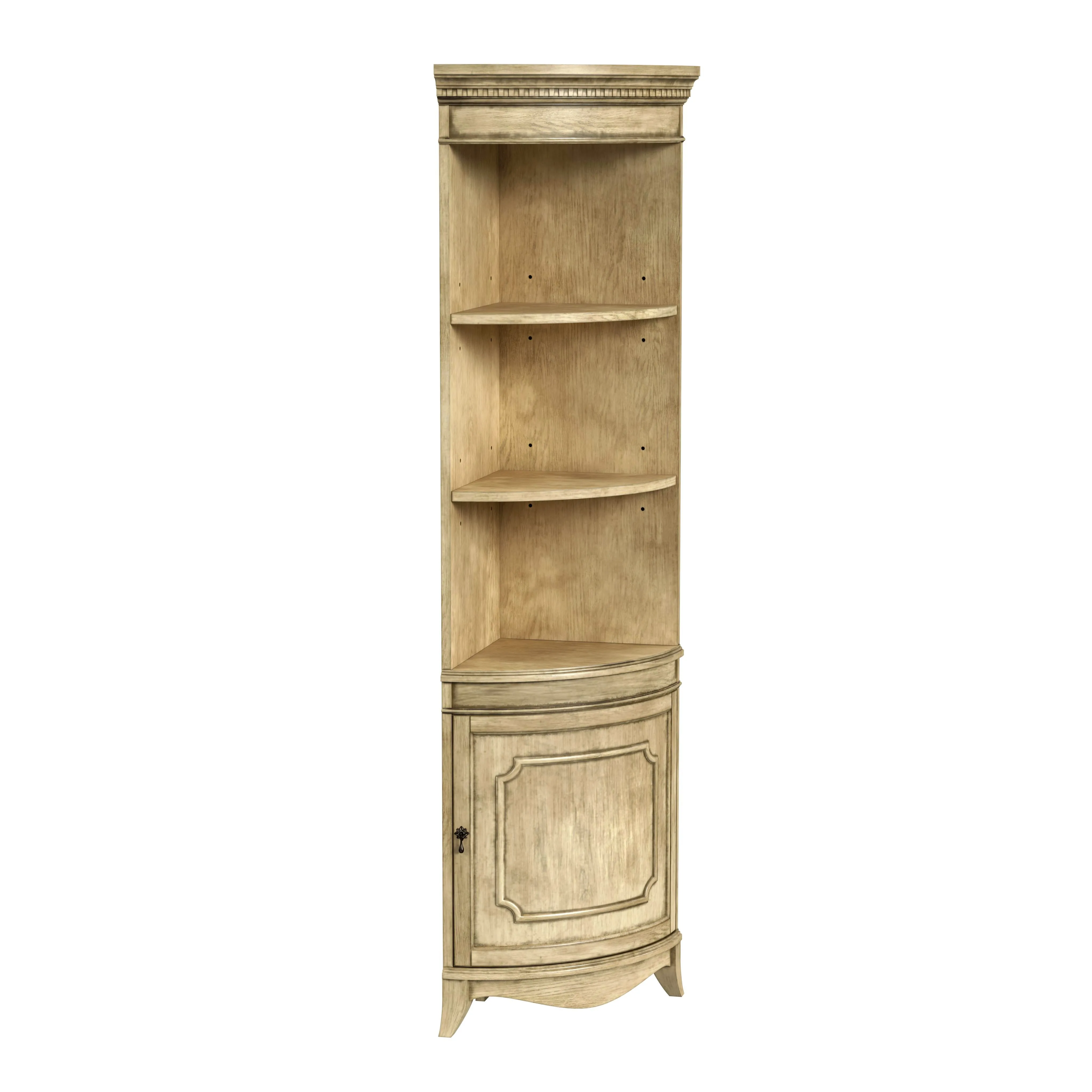 Dowling 1 Door Corner Cabinet in Beige  3621424