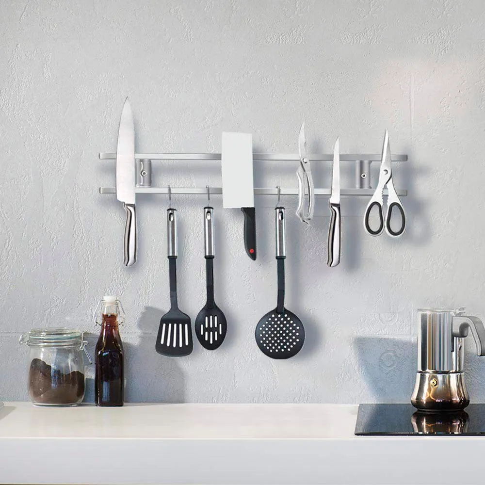 Dual Rail Kitchen Magnetic Knife Holder Rack