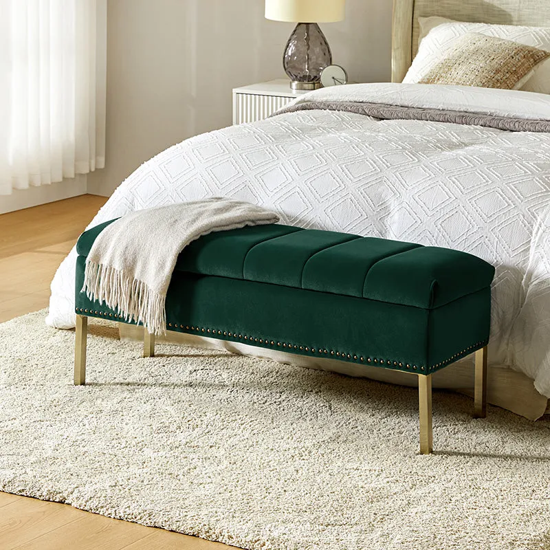 Egmund Upholstered Flip Top Storage Bench