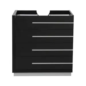 Fresca FCB8030BW Livello 30" Black Modern Bathroom Cabinet