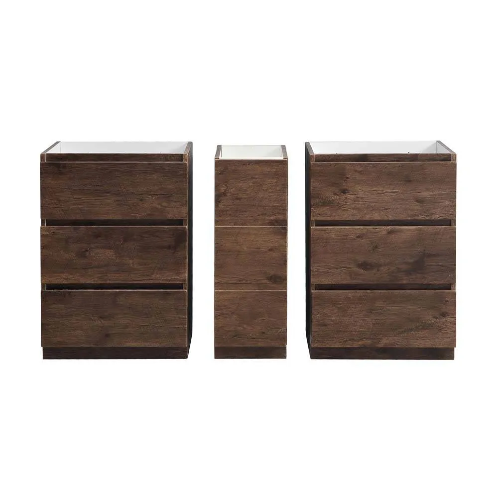 Fresca FCB93-241224RW-D Lazzaro 60" Rosewood Free Standing Double Sink Modern Bathroom Cabinet