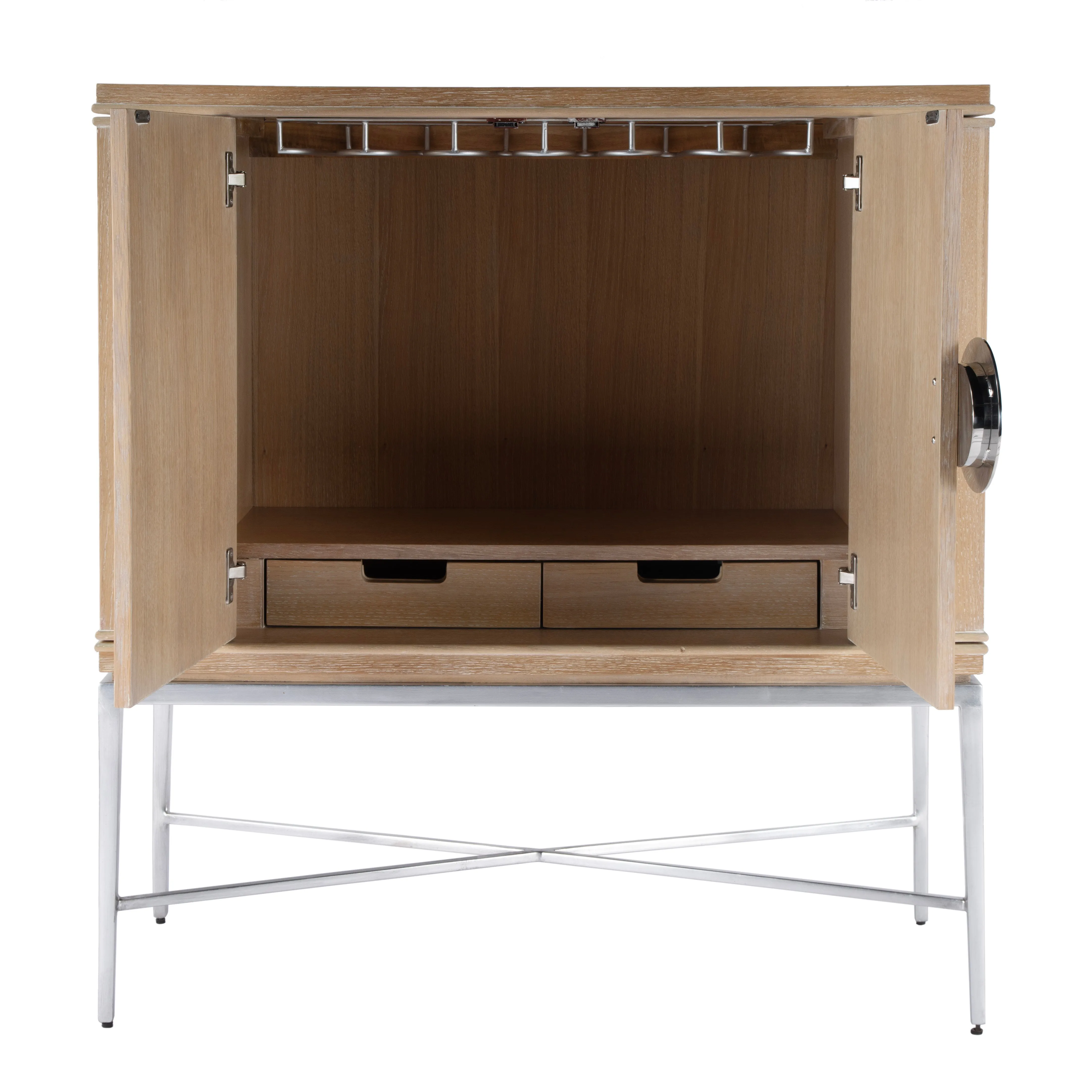 Joanie 2- Door Wine Cabinet in Tan/Beige  5773070