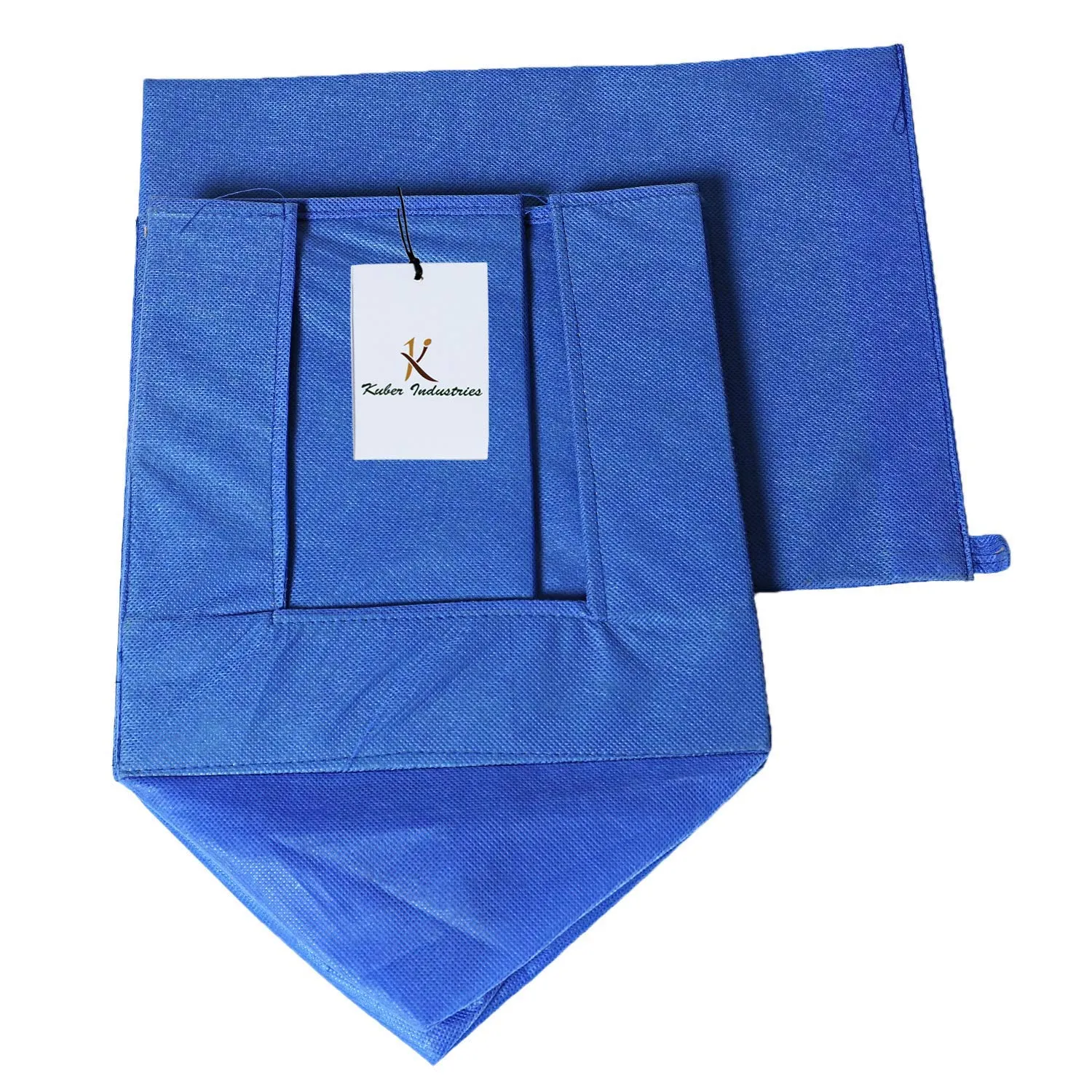 Kuber Industries 3 Piece Non Woven Shirt Stacker Wardrobe Organizer Set, Blue-CTKTC031847