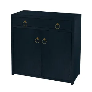 Lark 2 Door Cabinet with Storage in Navy Blue  5673291