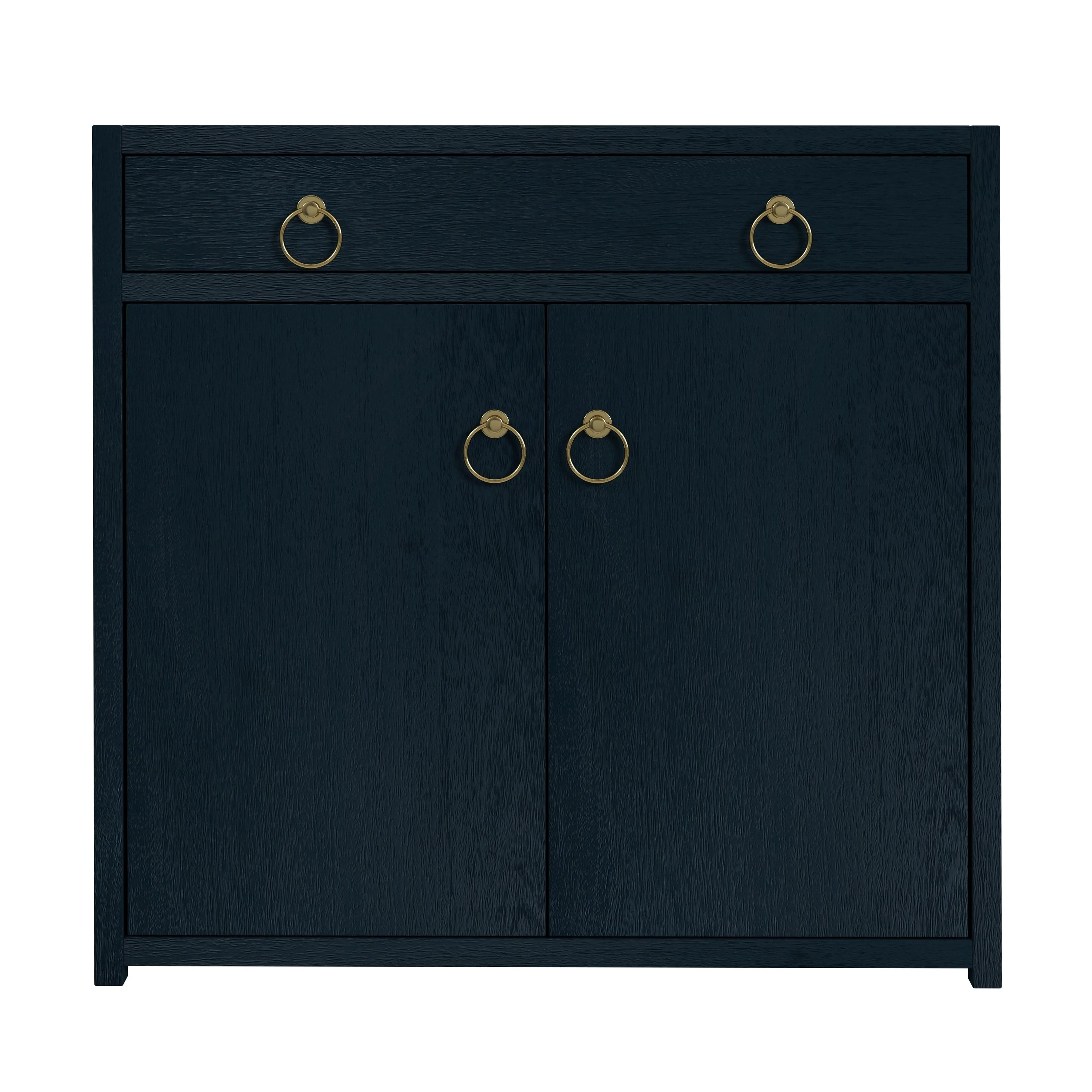 Lark 2 Door Cabinet with Storage in Navy Blue  5673291