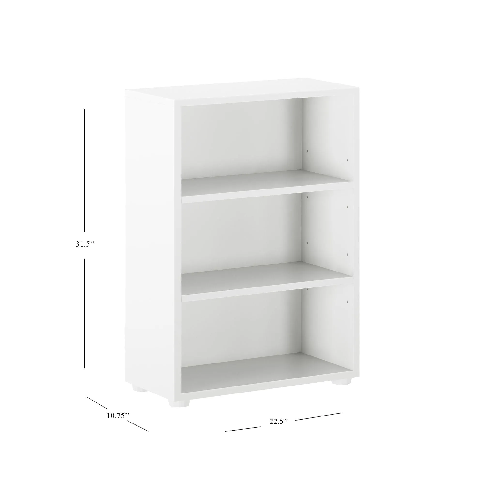 Low 3 Shelf Bookcase