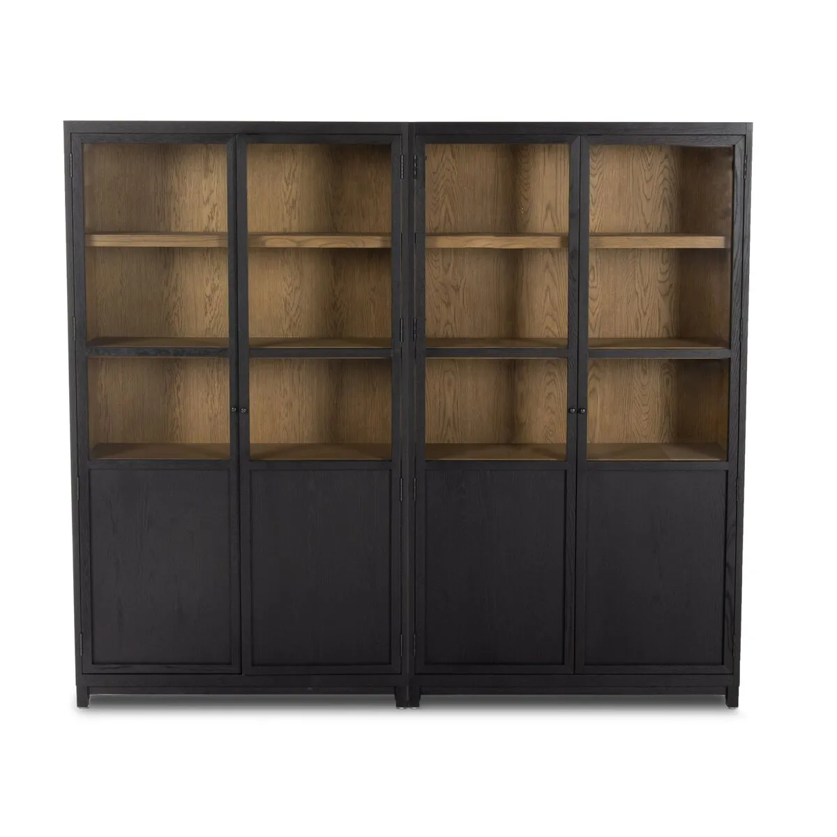 Millie Panel and Glass Door Double Cabinet