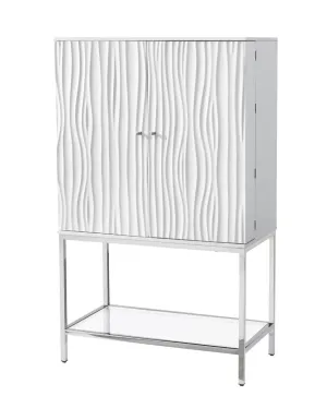 Mirabelle - Two Door Wine Cabinet - Glossy White