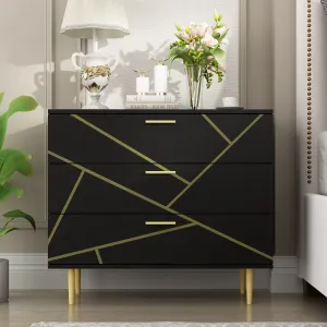 Modern And Elegent Storage Cabinet With 3 Drawers