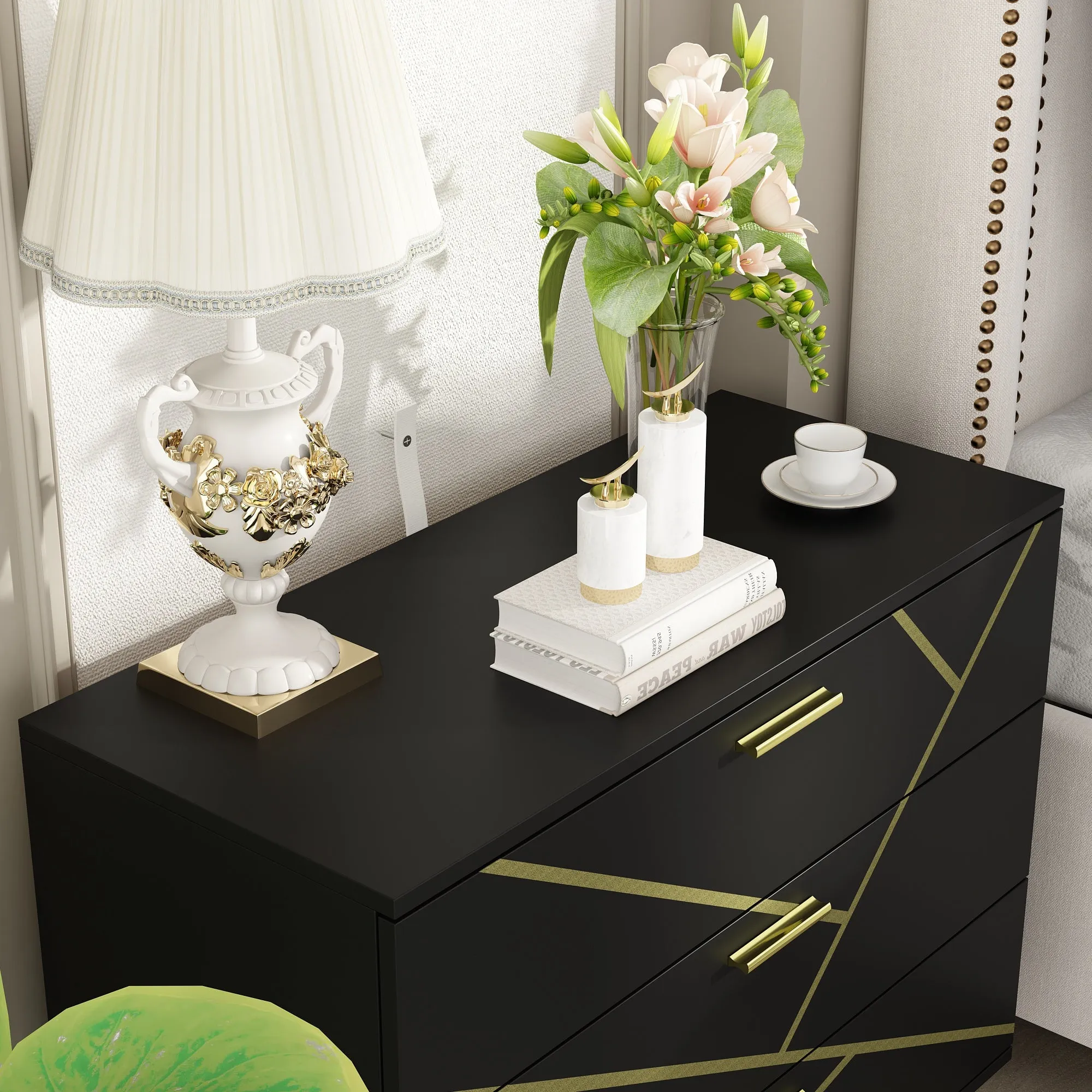 Modern And Elegent Storage Cabinet With 3 Drawers