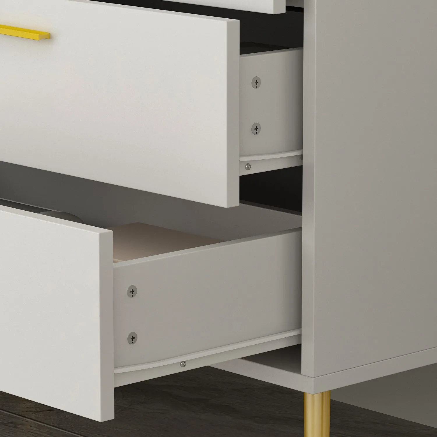 Modern Sideboard Double Dresser with 6 Drawers