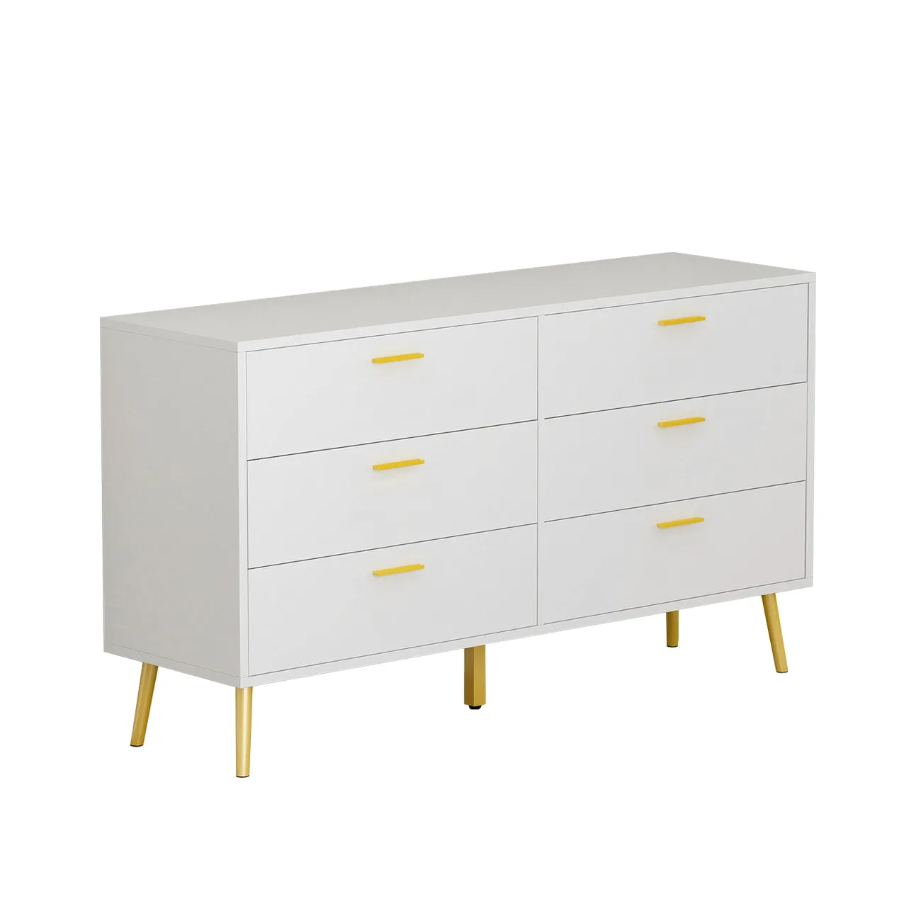 Modern Sideboard Double Dresser with 6 Drawers