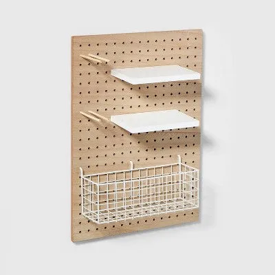 Modular Organization System Pegboard Brown - Pillowfort