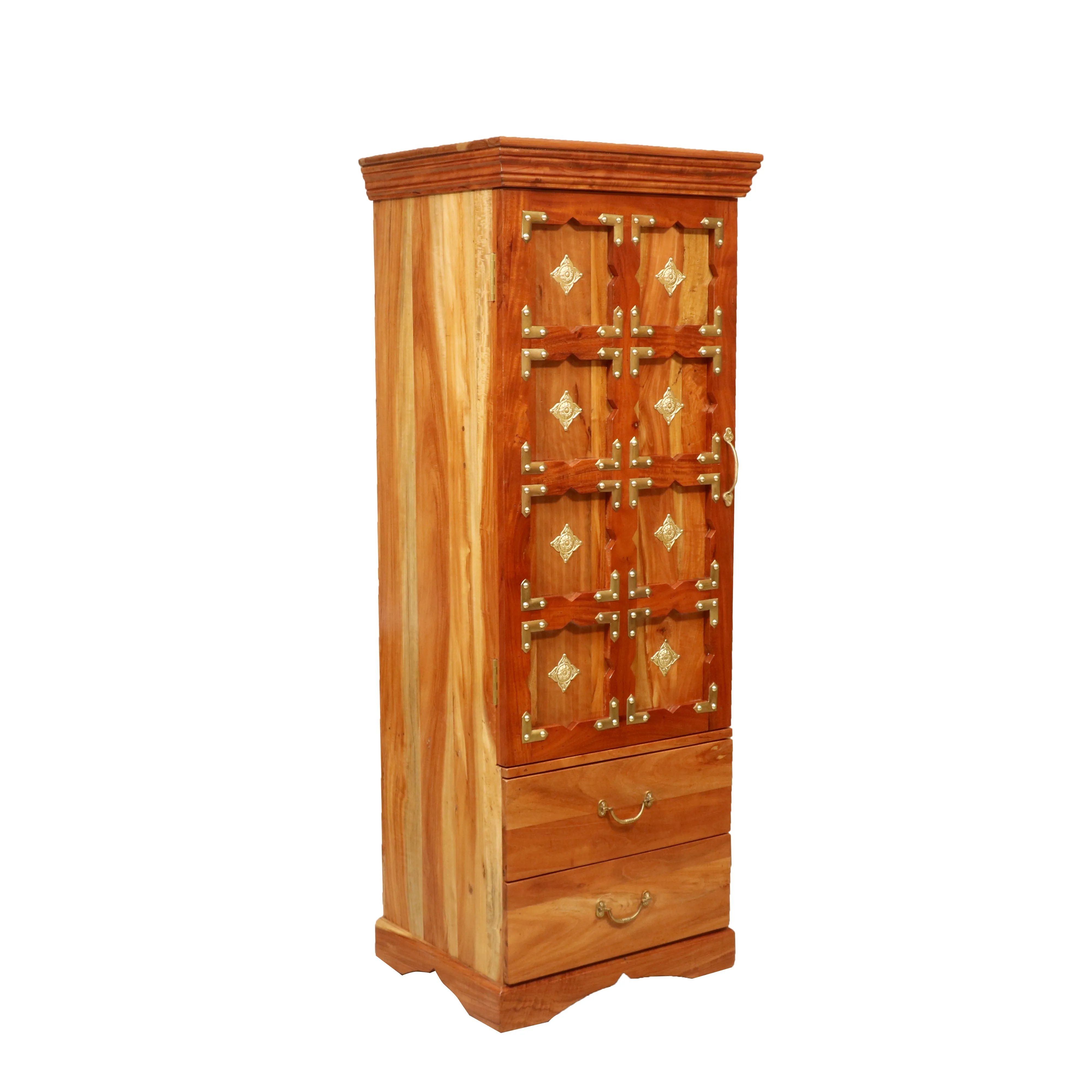 Natural Tone Solid Wood Rustic Cabinet