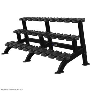 NAUTILUS NP, RACK, DUMBBELL, TRIPLE, 60BLK (15 Pair)