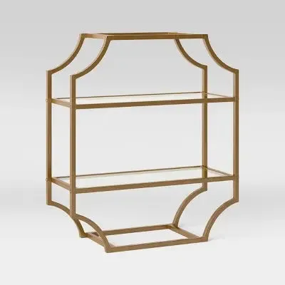 New - Metal/Glass Wall Cabinet Brass - Opalhouse