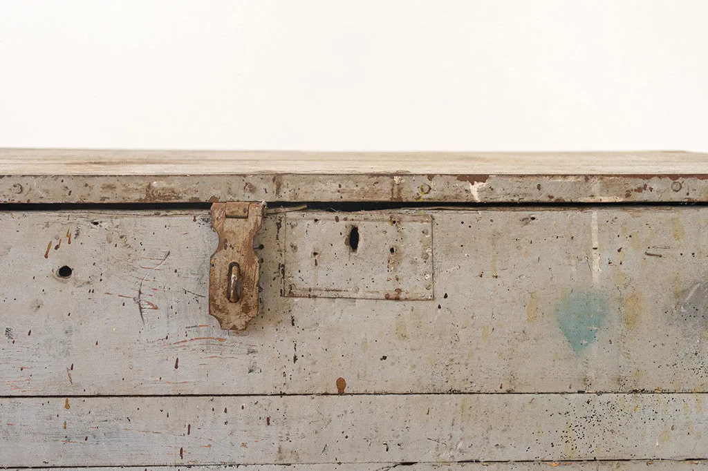 Painted Industrial Farmhouse Trunk