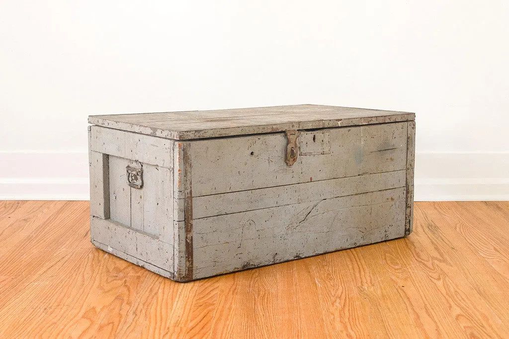 Painted Industrial Farmhouse Trunk