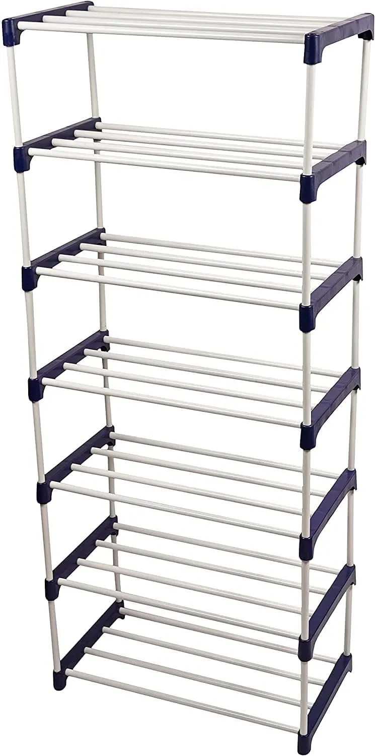 QUARCK 7 Layer Multipurpose Metal Shelf Rack Stand for Home Multipurpose Storage Organizer for Living Room, & Study Room (7 Layer)