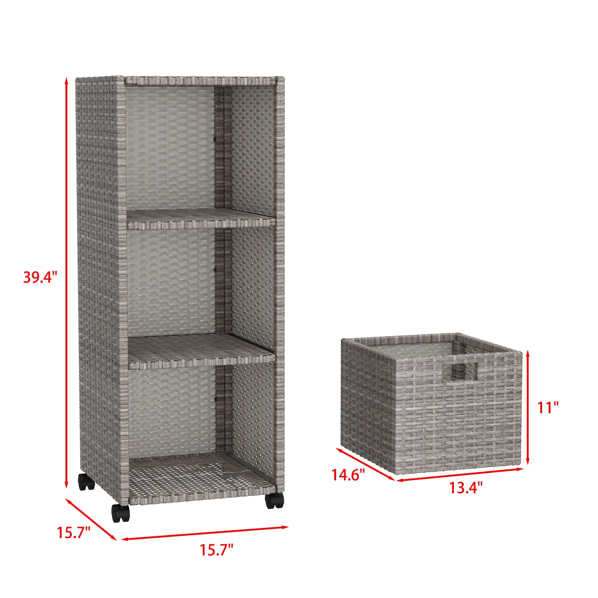 Storage Drawer with Locking Wheels